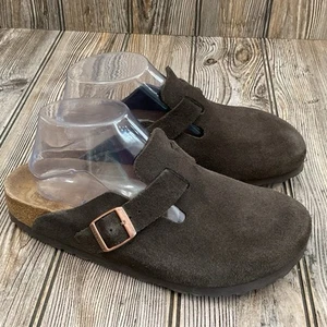 Birkenstock Damen Boston Braun Wildleder Weichbettung Komfort Clog Größe EU 38 US 7N - Bild 1 von 15