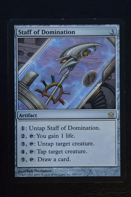 Magic The Gathering MTG STAFF OF DOMINATION Fifth Dawn LP Lightly Played - Image 1 of 2