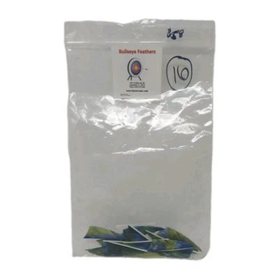 16 Count Bullseye Feathers 2" Right Wing: Shield Whisper Camo Tre Peacock - Image 1 of 2