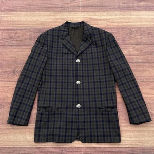 Vintage 90s Versace Jeans Couture Plaid Sport Blazer Size 50 Coat Medusa Buttons - Picture 1 of 15