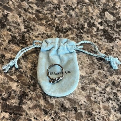 Tiffany & Co. Tie 925Silver Ring with Blue Pouch - Изображение 1 из 4