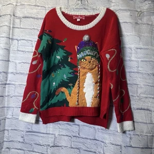 Suéter para mujer grande Jollidays Naughty Cat feo de Navidad - Imagen 1 de 16