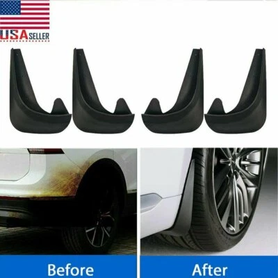 EVA Plastic Wearing Mud Flaps Splash Guards Fit For Car Front & Rear Fender - Image 1 of 4