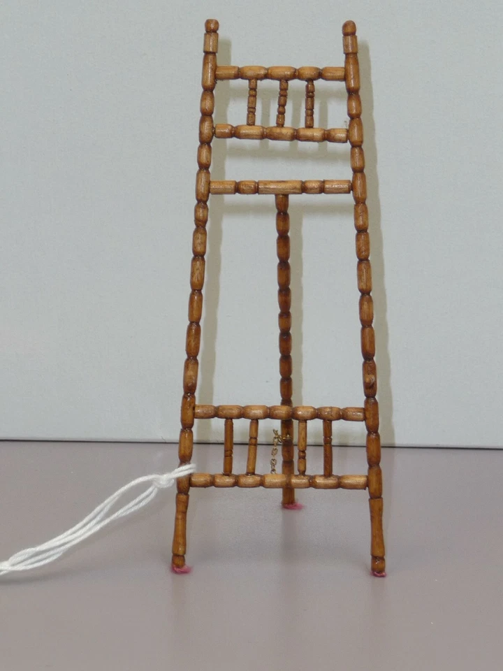 5" Artist Made Miniature Dollhouse Wood Easel - Image 1 of 3