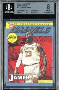2020-21 Donruss Net Marvels #15 LeBron James Lakers BGS 8 NM-MT - Picture 1 of 1