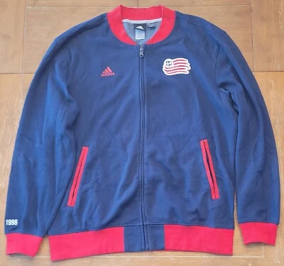 New England Revolution Crayon Flag MLS Adidas Soccer Full Zip Jacket Medium - Image 1 of 4