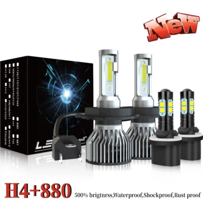 Para Hyundai Tucson 2010-2012 4x faros LED H4+880 haz alto y bombilla antiniebla Foto 1 de 4