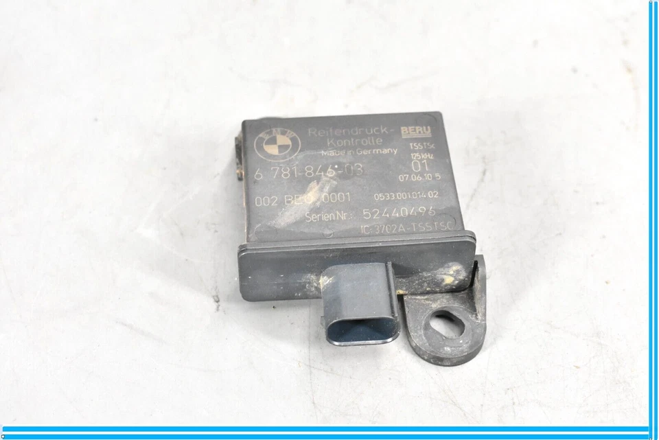 Sensor de monitoreo de presión de neumáticos BMW 750i 750Li 09-12 raro izquierdo 6 781 846-03 OEM Foto 1 de 4