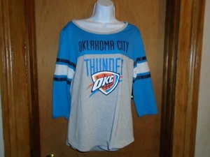 Oklahoma City Thunder UNK NBA Women's 3/4 Sleeve T Shirt XL NWT - Picture 1 of 3