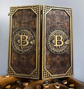 WOODEN BACKGAMMON Set Game New Board 48cm (19"), Carved, Crypto - Picture 1 of 7
