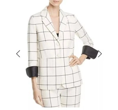 Blazer a cuadros de lana Tory Burch nuevo con etiquetas talla 10 Foto 1 de 4