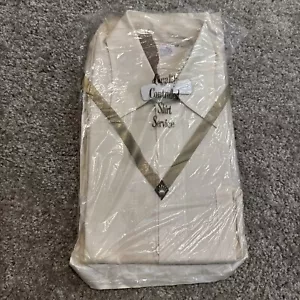 Camicia grande NOS vintage anni 70 Manhattan The Natural abbottonata panna bianco sporco - Foto 1 di 4