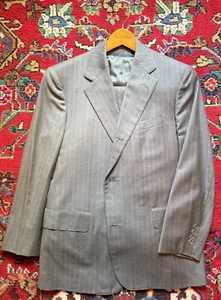 Brooks Brothers Custom Tailored Grey Sack Suit 3/2 Pinstripe 38S Chalk Stripe - Picture 1 of 24