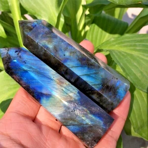 AAA+ Labradorite Tower Obelisk Healing  Crystal Reiki Home Decor for Him 1pc - Picture 1 of 5