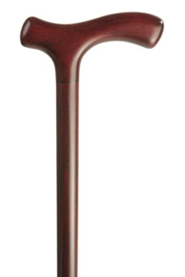 CHARLES BUYERS Mahogany Crutch Handled Walking Stick