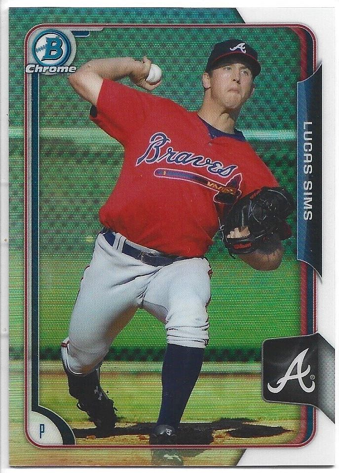 2015 Bowman Chrome Prospect Refractor /499 Lucas Sims BCP211 - Image 1 of 1