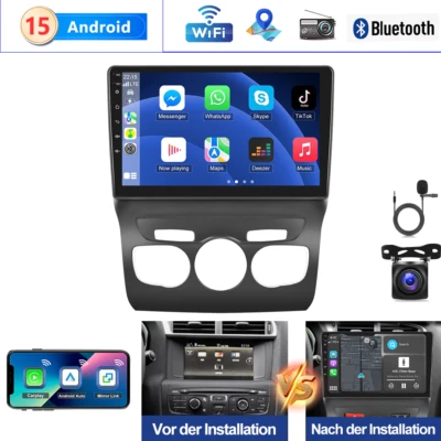 32GB 10.1" Autoradio Android 15 Carplay GPS Navi WIFI Für Citroen C4L 2013-2017 - Bild 1 von 4