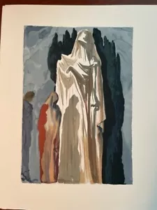 DALI, SALVADOR ORIGINAL WOODBLOCK PRINT, INFERNO 10, C. 1965, DIVINE COMEDY - Picture 1 of 1