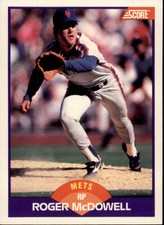 1989 Score New York Mets Baseball Card #281 Roger McDowell