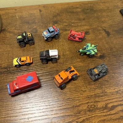 Vtg Micro Machines Vehicles Lot Of 9 Tactors Race Cars Semi Truck 80s Galoob - Image 1 of 4