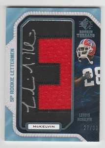 LEODIS McKELVIN 2008 SP Rookie Threads Letterman parche autógrafo SP RC automático/32 - Imagen 1 de 2