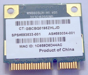 HP REALTEK RTL8191SE 802.11 BGN Wifi Card - 593533-001 - Picture 1 of 2