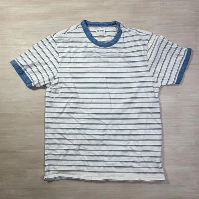 Camiseta Todd Snyder Nueva York Rayas Timbre Bisque Algodón Texturizado Talla Pequeña Foto 1 de 4