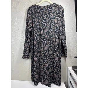 Vestido recto Jill Wearever Collection manga 3/4 negro floral elástico mediano - Imagen 1 de 5