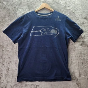 Nike Men's Seattle Seahawks Super Bowl 48 XLVIII CHAMPIONS T Shirt NFL size L - Picture 1 of 10