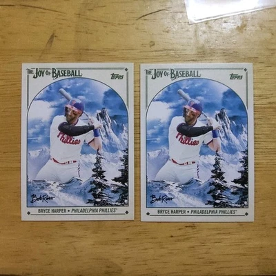 2023 Topps X Bob Ross The Joy of Baseball #58 Bryce Harper (2) - Image 1 of 2