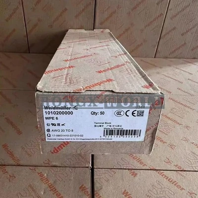 50pcs Weidmüller 1010200000 WPE 6 Screw Type W Series 6mm² Grounding Terminal - Image 1 of 4