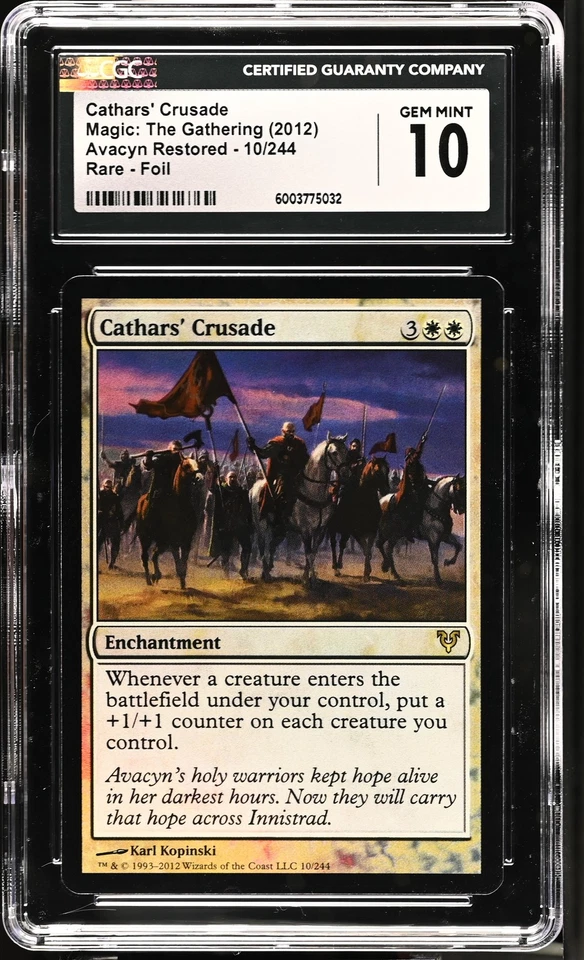 CATHARS' CRUSADE Avacyn Restored Foil Rare CGC 10 MTG [Nostalgium] - Image 1 of 2