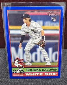 2025 Topps Heritage Brooks Baldwin RC Dark Blue Bordered #234 White Sox - Picture 1 of 2