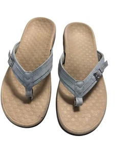 Vionic Womens Blue Tide Patty Sandals Size 8 Orthotic Arch Support Slip On Thong - Picture 1 of 5