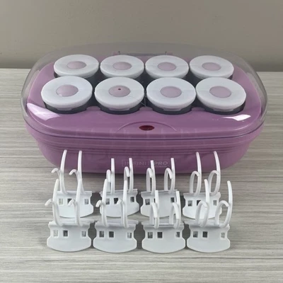 8 Jumbo Flocked Hot Rollers Curlers Mega Volume & Waves Infiniti Pro Conair - Image 1 of 4