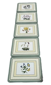 PORTMEIRION Set of 5 BOTANICAL Placements SUSAN WILLIAMS ELLIS Flowers 11 x 8” - Picture 1 of 10
