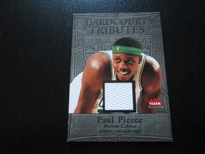 PAUL PIERCE 2004-05 FLEER HARDCOURT TRIBUTES AUTHENTIC GAME WORN JERSEY CARD - Picture 1 of 3