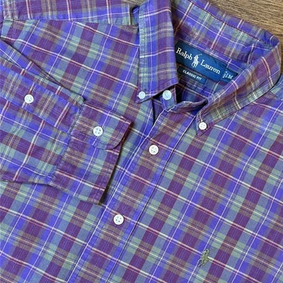 Polo Ralph Lauren Classic Fit Button Down Shirt Cotton Plaid Men’s Medium - Image 1 of 4