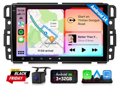 CAM+Eonon Android 14 Auto 8" Car Play Radio Stereo Head Unit For GMC Chevy Buick - Image 1 of 4