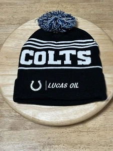 NEU Indianapolis Colts Unisex schwarz Lucas Oil Beanie Strick Strumpf Mütze Einheitsgröße - Bild 1 von 2