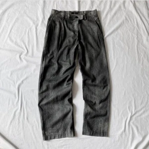 Pantalones Yohji Yamamoto Años 90 Vintage Nep Algodón Lino Pantalones Anchos Gris Japón - Imagen 1 de 24