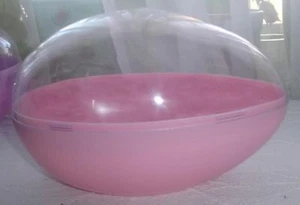 Caja de regalo decorativa grande jumbo gigante rosa exhibición de huevos de Pascua 7,75" rellenable - Imagen 1 de 1