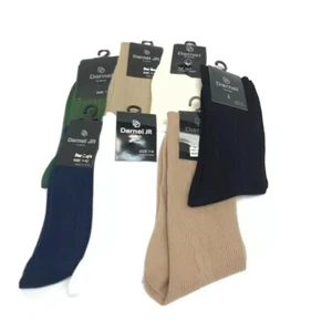 Darnel Boys Dress Socks in Assorted Solid Colors 100% Nylon Size 7 -8 - Picture 1 of 15