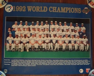 Póster fotográfico del equipo Toronto 1992 campeones del mundo Toronto Blue Jays - Imagen 1 de 1