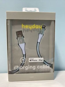 New heyday USB-A Charging Cable for iPhone/iPad, Braided, Whimsical Blue - Picture 1 of 8