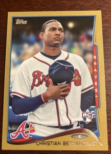 Christian Bethancourt 2014 Topps Series 2 Rookie Card RC Gold #447 /2014 Rays
