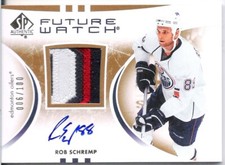 2007-08 SP Authentic Future Watch Autographed Patches Rob Schremp #006/100