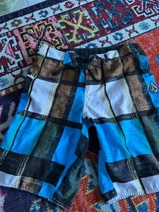 Volcom Blue Cinch Fly Board Shorts Swim Trunk Mens Size 32 - Picture 1 of 5