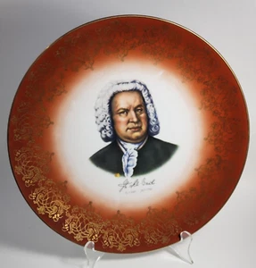 Vintage Portrait Teller Royal Bareuther Gedenkladegerät Johann Sebastian Bach - Bild 1 von 11