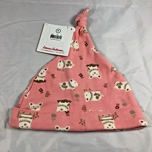 NWT Pink Hanna Andersson TopKnot Organic Cotton Beanie Hat - Picture 1 of 2